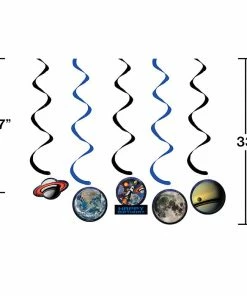 Creative Converting Space Blast Dizzy Danglers, 5 Ct