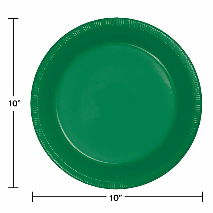 Creative Converting Emerald Green Plastic Banquet Plates, 20 Ct