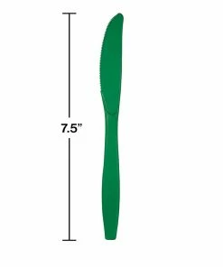 Creative Converting Emerald Green Plastic Knives, 24 Ct Solid Color Tableware