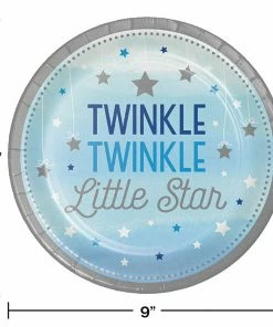 Creative Converting One Little Star Boy Paper Plates, 8 Ct