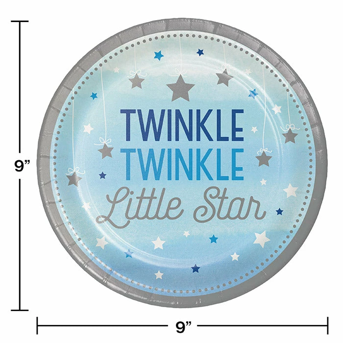 Creative Converting One Little Star Boy Paper Plates, 8 Ct