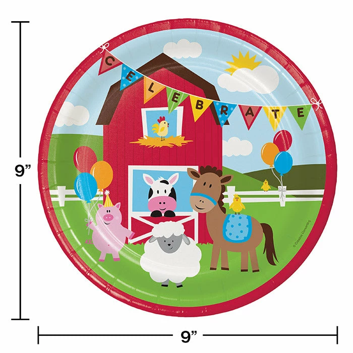Creative Converting Farm Fun Paper Plates, 8 Ct