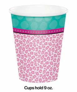 Creative Converting Kids Birthday Party Themes Sparkle Spa Party! Hot/Cold Paper Paper Cups 9 Oz., 8 Ct
