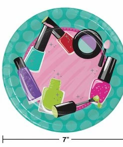 Creative Converting Sparkle Spa Party Icon Dessert Plates, 8 Ct