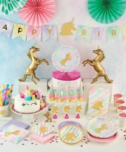 Creative Converting Sparkle Unicorn Dessert Plates, 8 Ct