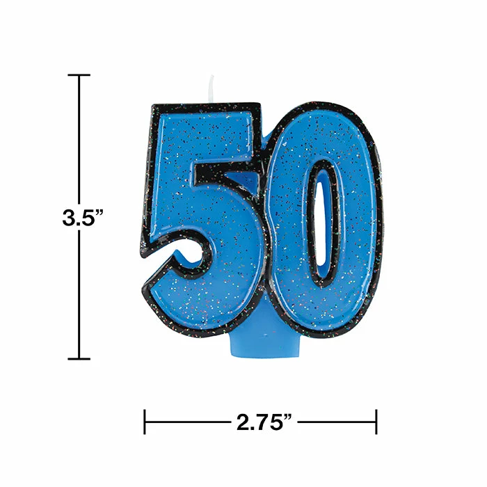Creative Converting Birthday Party Candles 50th Birthday Glitter Candle