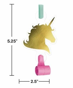 Creative Converting Unicorn Sparkle Blowouts W/Med, Foil, 8 Ct Kids Birthday Party Themes