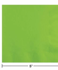 Creative Converting Solid Color Tableware Fresh Lime Beverage Napkin 2Ply, 50 Ct