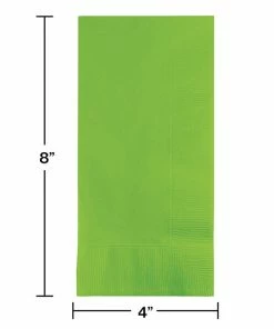 Creative Converting Solid Color Tableware Fresh Lime Dinner Napkins 2Ply 1/8Fld, 50 Ct