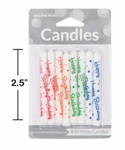 Creative Converting Happy Birthday Candles, 8 Ct