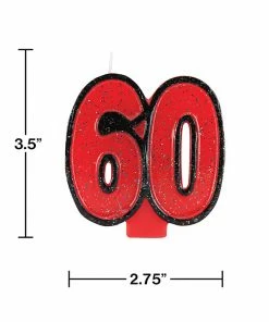 Creative Converting 60th Birthday Glitter Candle