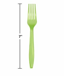 Creative Converting Fresh Lime Green Plastic Forks, 50 Ct