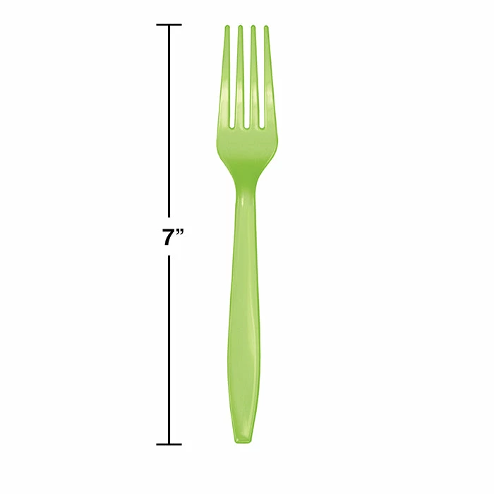 Creative Converting Fresh Lime Green Plastic Forks, 50 Ct