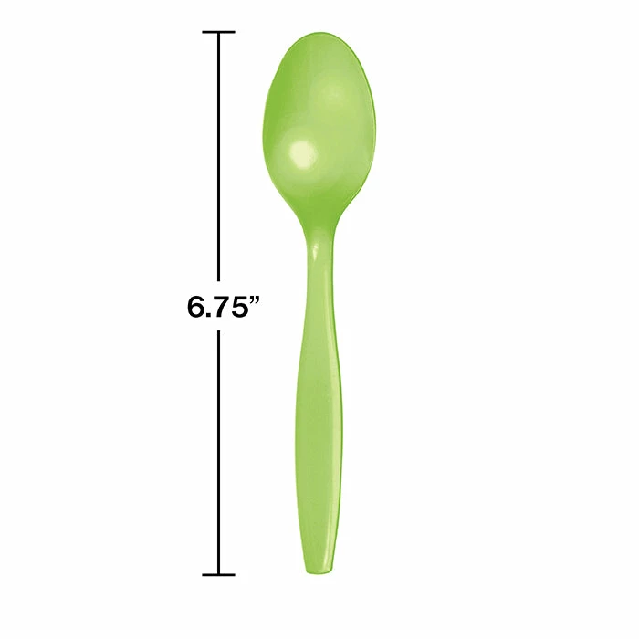 Creative Converting Fresh Lime Green Plastic Spoons, 50 Ct