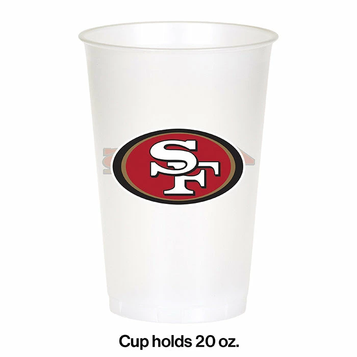 Creative Converting San Francisco 49Ers Plastic Cup, 20Oz, 8 Ct