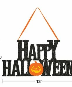 Creative Converting Halloween Party Supplies Happy Halloween Glitter Hanging Sign