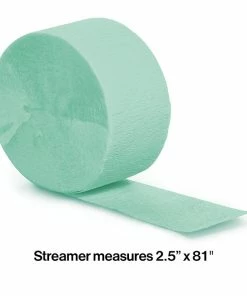 Creative Converting Fresh Mint Crepe Streamers 81' Solid Color Tableware