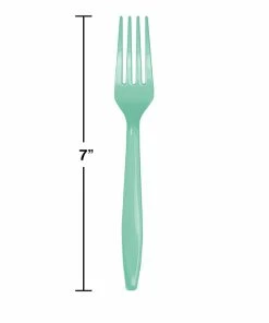 Creative Converting Fresh Mint Green Plastic Forks, 24 Ct Solid Color Tableware