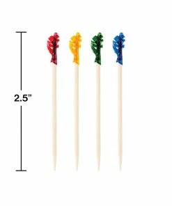 Creative Converting Wooden Picks Frill, 2.5", 100 Ct New Year's Eve Party Supplies