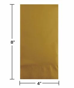 Creative Converting Glittering Gold Guest Towel, 3 Ply, 16 Ct