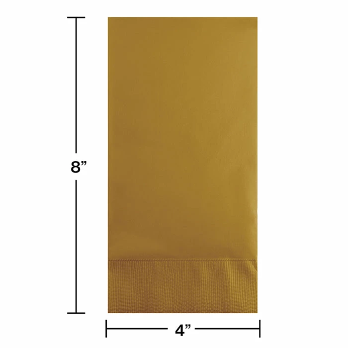 Creative Converting Glittering Gold Guest Towel, 3 Ply, 16 Ct