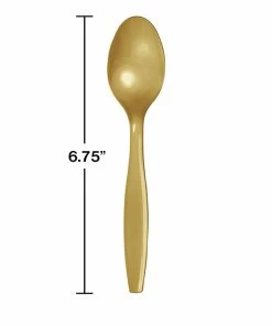 Creative Converting Glittering Gold Plastic Spoons, 50 Ct