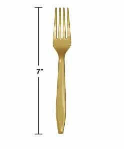 Creative Converting Glittering Gold Plastic Forks, 24 Ct