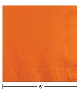 Creative Converting Sunkissed Orange Beverage Napkins, 20 Ct