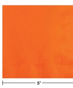 Creative Converting Sunkissed Orange Beverage Napkin, 3 Ply, 50 Ct