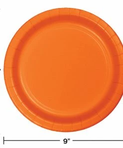 Creative Converting Sunkissed Orange Paper Plates, 8 Ct