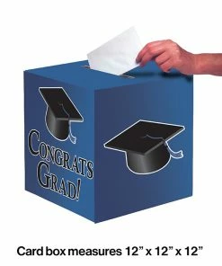 Creative Converting Blue Graduation Card Box