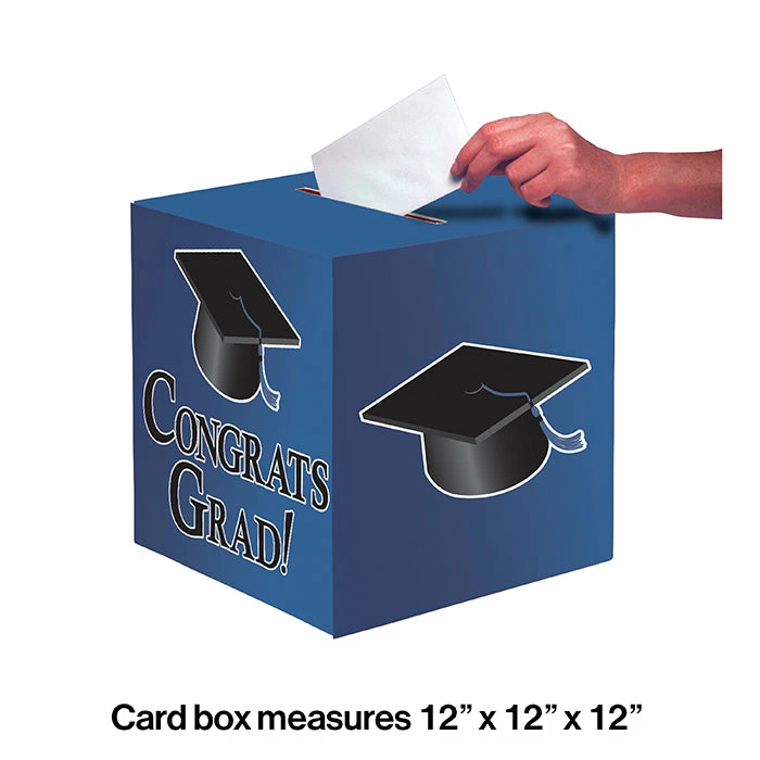 Creative Converting Blue Graduation Card Box