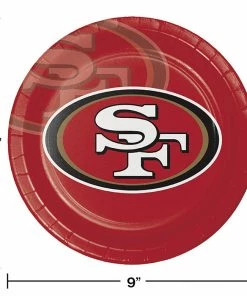 Creative Converting San Francisco 49Ers Paper Plates, 8 Ct NFL And Football Party Supplies