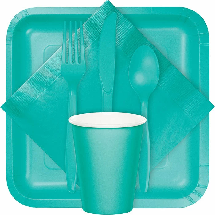 Creative Converting Solid Color Tableware Teal Lagoon Luncheon Napkin 2Ply, 50 Ct