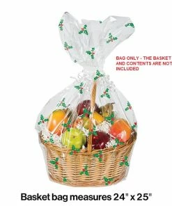 Creative Converting Holly Basket Bag Christmas Party Supplies