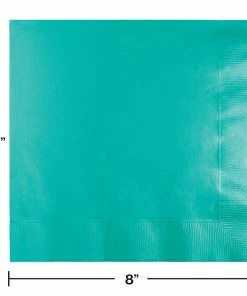 Creative Converting Teal Lagoon Dinner Napkins 3Ply 1/4Fld, 25 Ct Solid Color Tableware