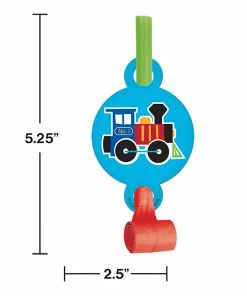 Creative Converting 1st Birthday Party Themes All Aboard Blowouts W/Med, 8 Ct