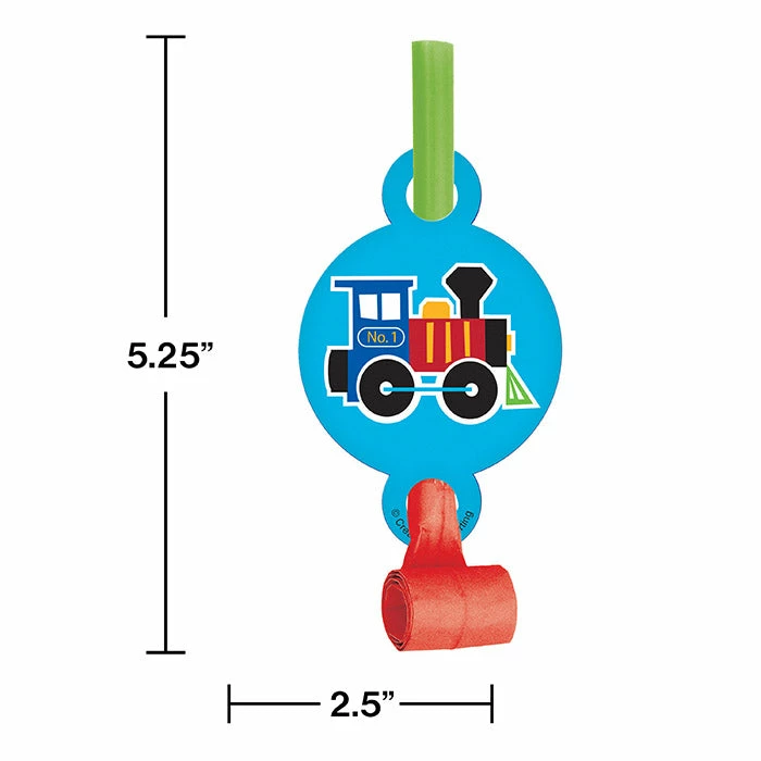 Creative Converting 1st Birthday Party Themes All Aboard Blowouts W/Med, 8 Ct