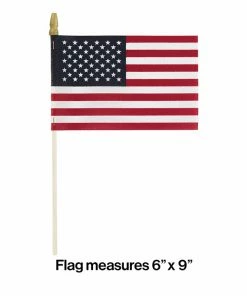 Creative Converting Cloth Usa Flag, 4" X 6" Patriotic And 4th Of July Party Decorations