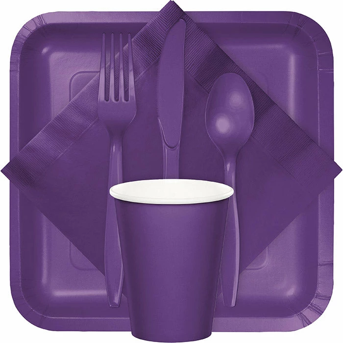 Creative Converting Amethyst Luncheon Napkin 3Ply, 50 Ct Solid Color Tableware