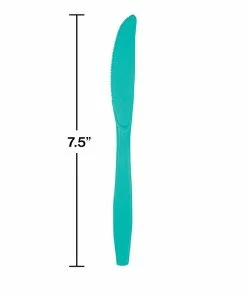 Creative Converting Teal Lagoon Plastic Knives, 24 Ct
