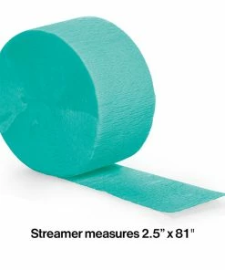 Creative Converting Teal Lagoon Crepe Streamers 81'