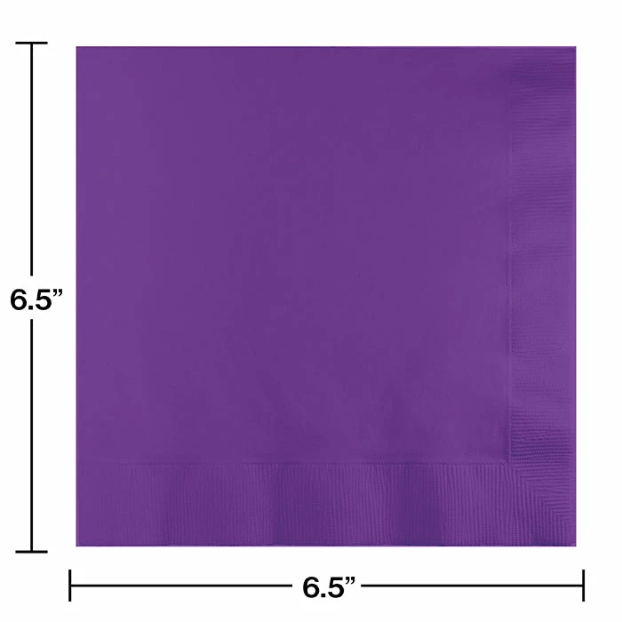 Creative Converting Amethyst Luncheon Napkin 3Ply, 50 Ct Solid Color Tableware