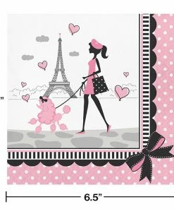 Creative Converting Party In Paris Napkins, 18 Ct