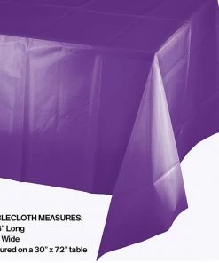 Creative Converting Solid Color Tableware Amethyst Tablecover Plastic 54