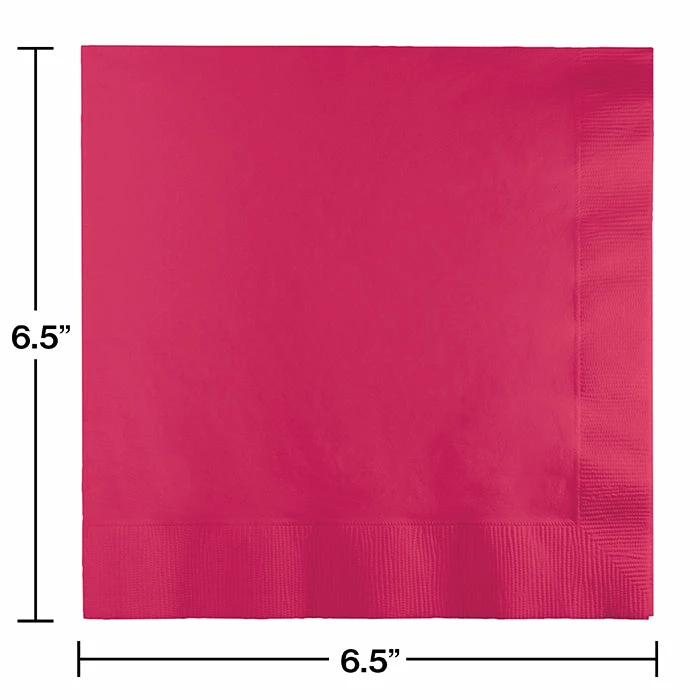 Creative Converting Hot Magenta Luncheon Napkin 3Ply, 50 Ct