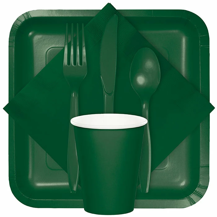 Creative Converting Hunter Green Plastic Forks, 24 Ct Solid Color Tableware