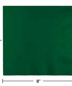 Creative Converting Hunter Green Dinner Napkins 3Ply 1/4Fld, 25 Ct