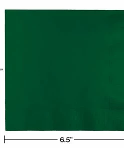 Creative Converting Solid Color Tableware Hunter Green Luncheon Napkin 3Ply, 50 Ct