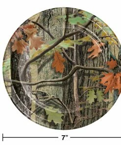 Creative Converting Kids Birthday Party Themes Hunting Camo Dessert Plates, 8 Ct